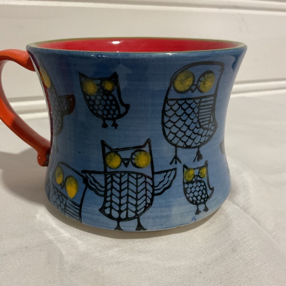 Pier 1 multi coloured owl stackable mugs set of 4 - Picture 10 of 10